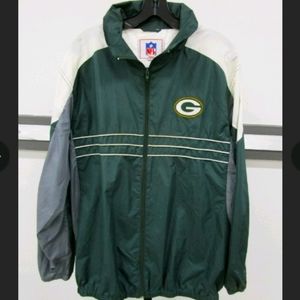 NFL Green Bay Packers Windbreaker Jacket Sz Large
